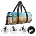 thumbnail image 5 of Gaeub Beach Starfish Shell Lightweight Travel Cylinder Bag Gym Tote Bag Sports Training Duffle Bag with Pockets and Straps, 5 of 8