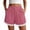 #0252-Hot Pink, variant on Pounoo Womens Casual Shorts Elastic Waist Drawstring Floral Embroidered Shorts Modern Chic Style Comfortable Versatile Everyday Shorts Gift