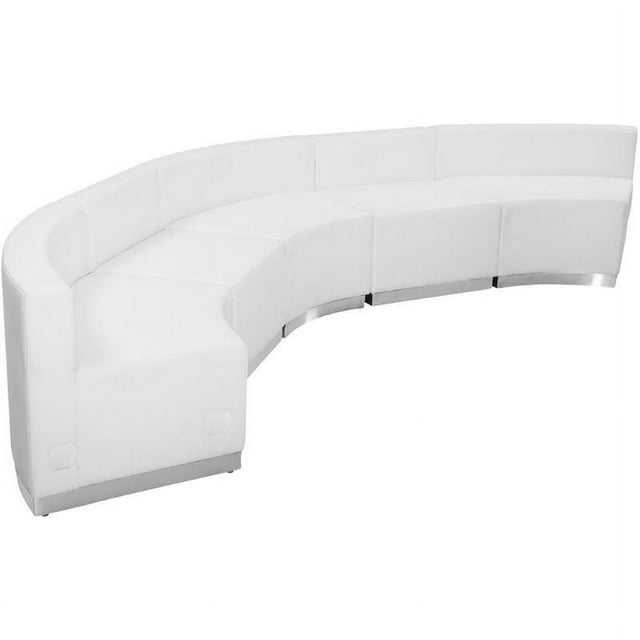 Flash Furniture Hercules Alon 5 Piece Reception Seating in White