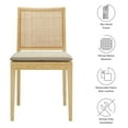 thumbnail image 2 of Modway Ovard Dining Chair in Natural, 2 of 9