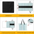 thumbnail image 3 of Cute Little Duckling Blue Stripes Waterproof Picnic Blanket with Foldable Zipper, Suitable for Outdoor Use, Suitable for Travel, Camping, Beaches, Parks, Grasslands, Picnic Blanket Accessories, 3 of 7