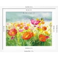 thumbnail image 5 of Art.com Meadow Poppies Art Print by Danhui Nai, White Frame Wall Art, 40" x 32", 5 of 5