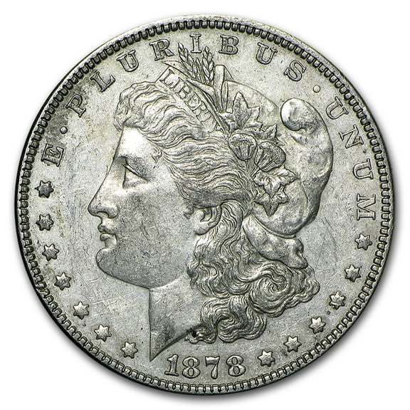 1878 Morgan Dollar 7 Tailfeathers Rev of 79 AU