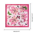 thumbnail image 3 of INSPIRE CHIC Women's Circle Pattern Square Neck Scarf Neckerchief Green Pink White, 3 of 6