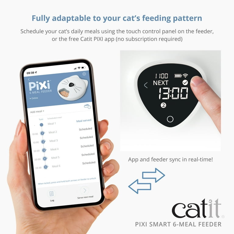 Catit, Pixi Smart 6-Meal Feeder, Fully automatic with app control