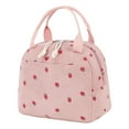 thumbnail image 2 of Uioepy Almost Free Corduroy Strawberry Large-Capacity Lunch Bag Pink A Bag For Women Men Cute Corduroy Lunch Tote Bags Reusable Insulated Lunch Box Large Capacity Reusable Insulated Cooler For Work Pi, 2 of 4