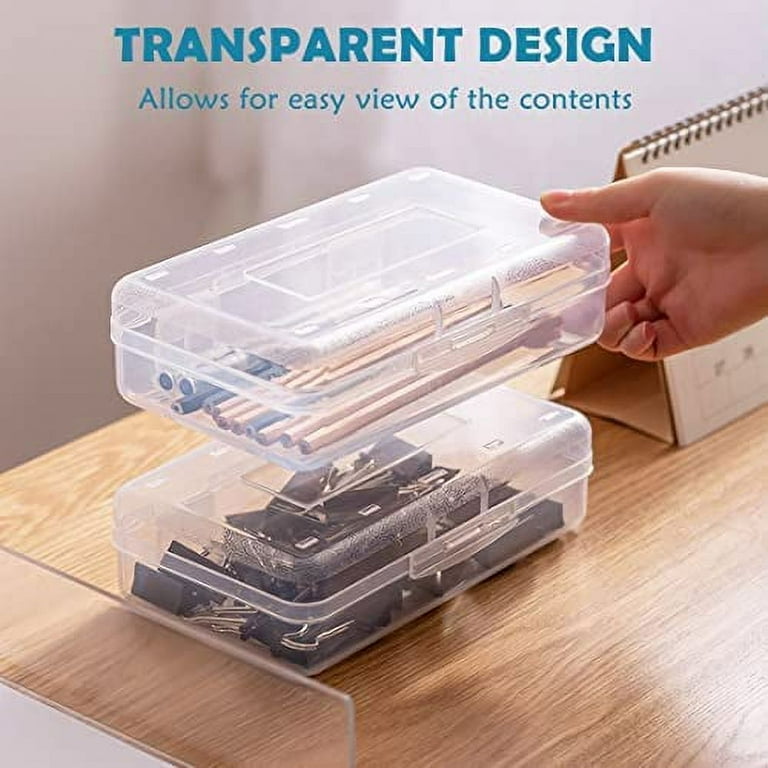 Nuozme Plastic Translucent Pencil Box for Kids Adult Student