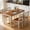 Grey & Dark Brown, variant on 5-Piece Solid Wood Dining Table Set for 4 , Compact Rectangular Bar & 4 X-back Chairs, Space-Saving Dinette Set for Small Spaces, Easy Clean Smooth Surface , White & Natural