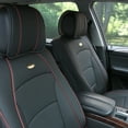 thumbnail image 2 of FH Group Car SUV Truck Leatherette Seat Cushion Covers 5 Seat Full Set Seats Black with Black Dash Mat, 2 of 12