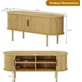 thumbnail image 2 of Yeshouse Mueble para TV de 120 cm con puertas corredizas y almacenamiento, consola multimedia de madera para televisores de hasta 203 cm, ideal para sala, dormitorio y pasillo, 2 of 7