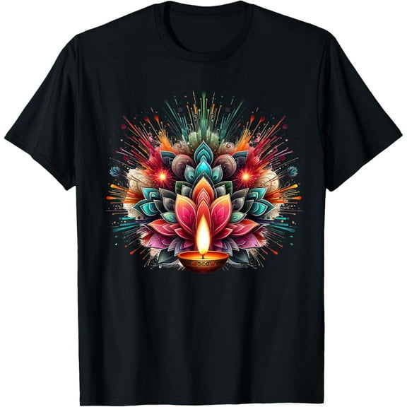 Diwali Diya Explosion of Colors T-Shirt