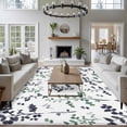 thumbnail image 3 of Area Rug for Living Room, Green Grey Botanical Non-Slip Indoor Large Carpet for Bedroom/Dining Room, Watercolor Spring Floral Summer Leaf Washable Low-Profile Rectangle Floor Runner Rugs - 5 x 8 Ft, 3 of 8