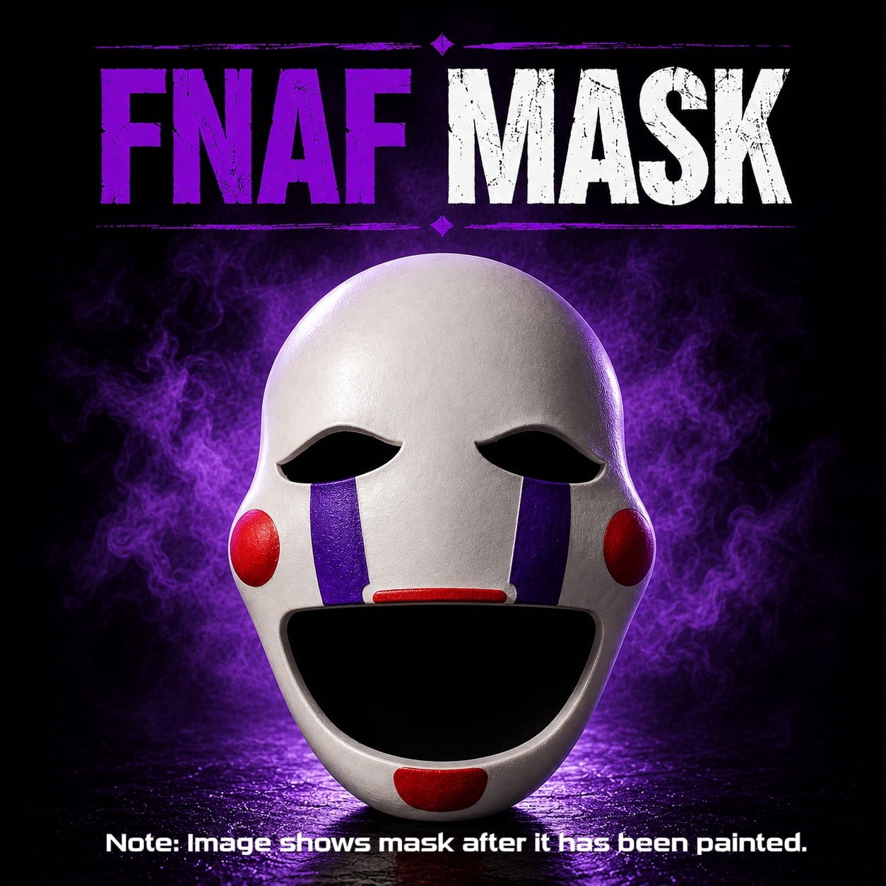 FNAF Mask | Accessory for your Marionette Puppet Costume | Ready to Paint DIY Kit