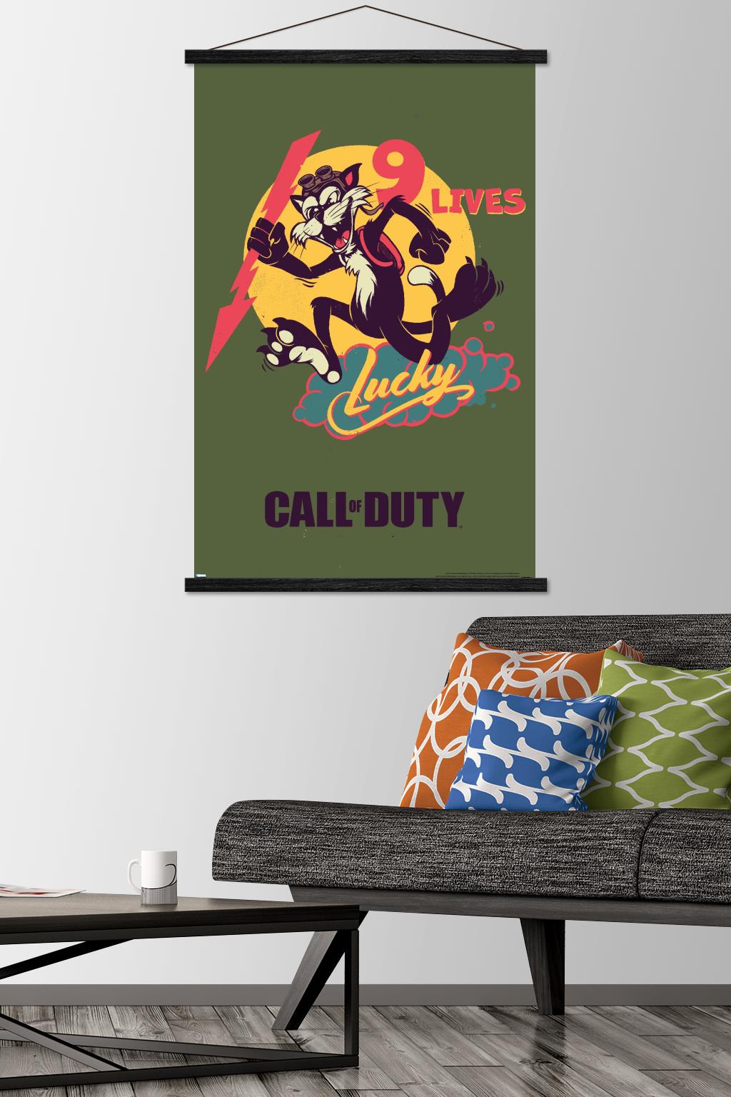 Call of Duty: Vanguard - 9 Lives Wall Poster with Wooden Magnetic Frame, 22.375" x 34"