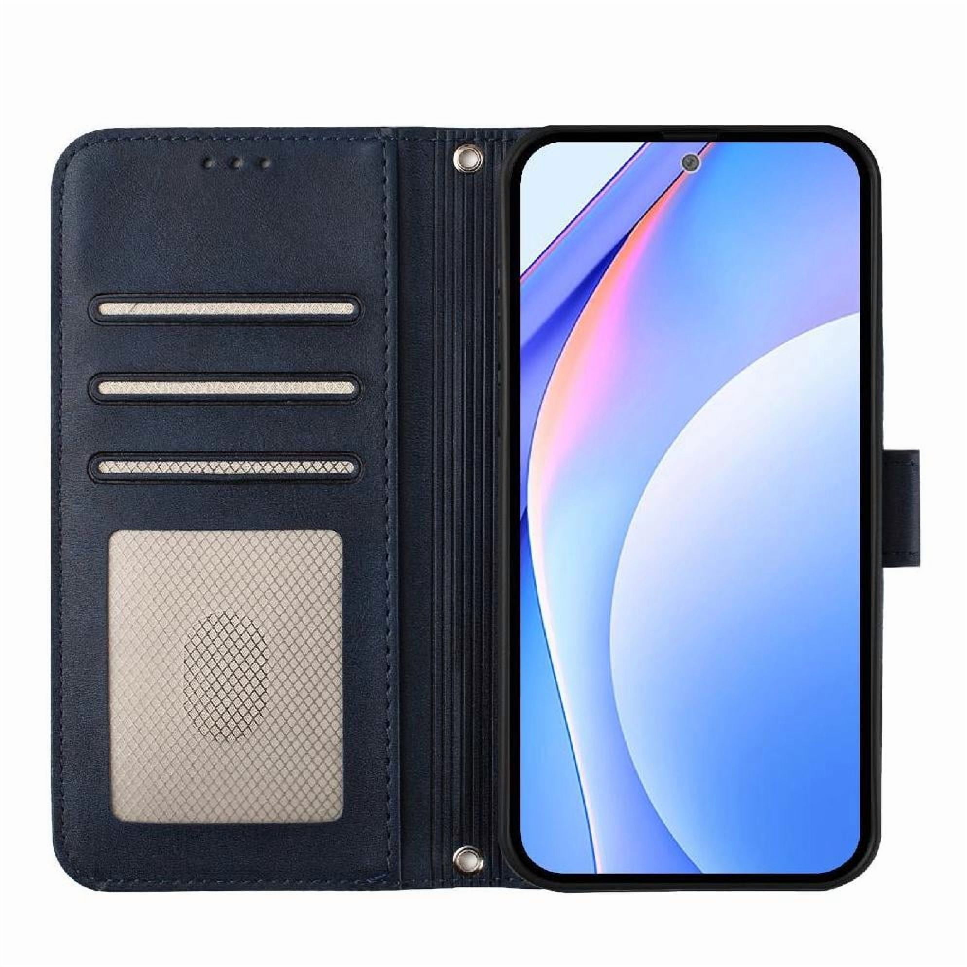 Phone Case for Blu View 5 Pro Rfid Blocking Flip Folio Card Slots Holder Kickstand Pu Leather Magnetic