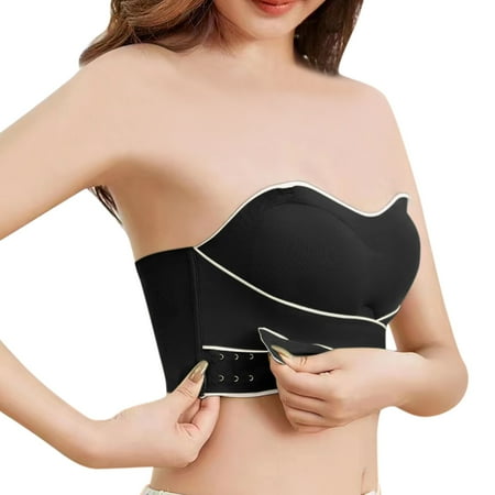 

MINZON Women Non Slip Front Buckle Detachable Shoulder Strap Bra Chest Pad Underwear
