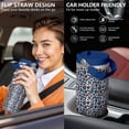 thumbnail image 5 of Leopard Print 30oz Handheld Travel Tumbler with Handle – Double Wall Stainless Steel Insulated Cup, Flip Straw Lid, Leak-Proof & BPA-Free for Hot and Cold Drinks – Durable Coffee & Juice Mug White, 5 of 6
