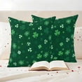 thumbnail image 3 of Saint Patrick's Day Outdoor Waterproof Pillow Covers, Green Lucky Shamrock Spring Decorative Square Throw Pillowcase Sofa Cushion Sham for Patio/Couch/Chair, 18"x18" 2 Pack, 3 of 8