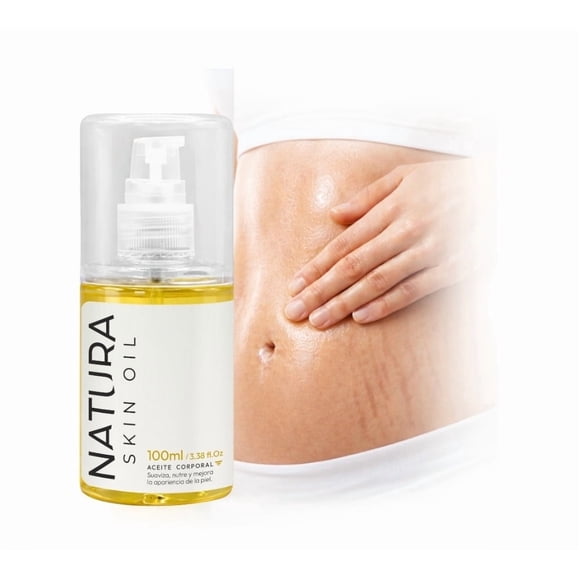 Natura Skin Oil 100 ml – Aceite Corporal Hidratante con Rosa Mosqueta, Almendra y Vitamina E – Mejora la Apariencia de la Piel y Aporta Suavidad