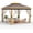 Khaki, variant on CazToi 11x11FT Instant Pop-Up Gazebo with Mosquito Net 3-Height Adjustable Outdoor Canopy Tent