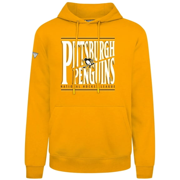 Men's Levelwear  Gold Pittsburgh Penguins Podium Powerhouse Pullover Hoodie