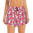 thumbnail image 2 of Fuzoiu French Bulldog And Heart Print Women's Athletic Shorts, Double-Layer Running Shorts with Pocket,Women's Workout Shorts for Yoga, Gym, and Workouts-XX-Large, 2 of 7