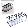 thumbnail image 4 of Organizador de almacenamiento de ropa interior plegable para ropa separada, calcetines, pantalones cortos y sujetadores. 7 quejas negras, 4 of 8