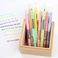 acdanc 10 Colors Erasable Highlighters Assorted Colors, Wide and Fine