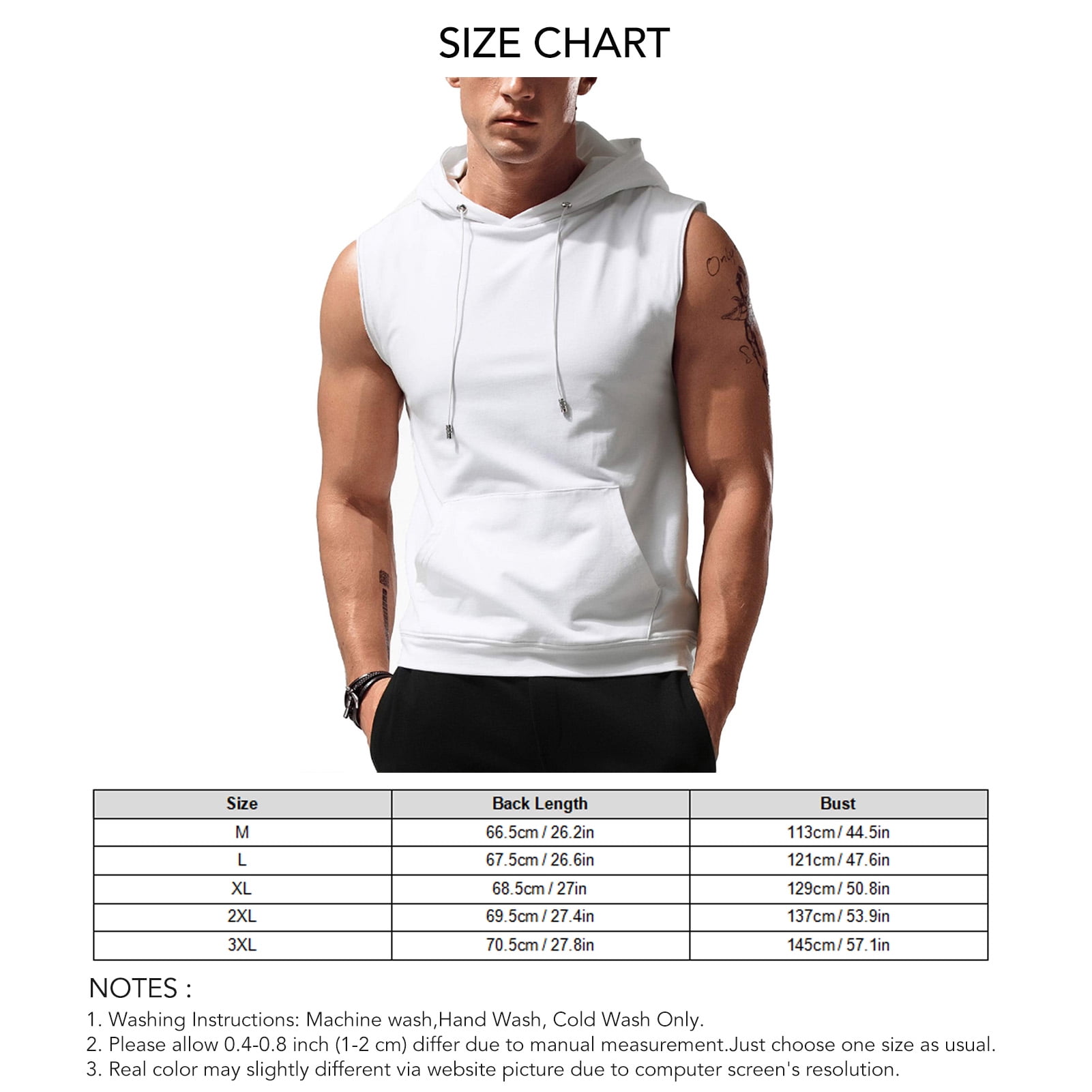 Sudaderas con capucha para gimnasio sin mangas para hombres