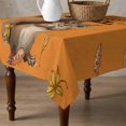 thumbnail image 4 of Orange Squirrel Hello Fall Table Cloth Waterproof Tablecloths, Maple Leaf Thanksgiving Tablecloth Dining Table Cover for Kitchen Party Tabletop Outdoor, Square Tablecloth 54x54 Inch, 4 of 9