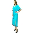 thumbnail image 5 of Bimba Women's Rayon Long Kaftan Dress With Pom Pom Designer Chic Maxi Caftan, 5 of 9