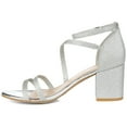 thumbnail image 3 of Journee Womens Bella Open Round Toe Block Heel Evening Dress Sandals, Widths Available, 3 of 10