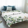 thumbnail image 4 of Eucalyptus Blanket Soft Cozy Warm Throw Blanket for Couch, Plush Fuzzy Flannel Fleece Blankets for Sofa, Sage Green Vines Branch Watercolor Plant Bed Blankets Lightweight Gifts for Women, 40"x50", 4 of 9