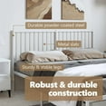 thumbnail image 5 of vidaXL Durable Metal Headboard for Full Size Beds, Easy Assembly, Modern Style White, 5 of 8