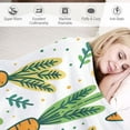 thumbnail image 3 of Nawypu Easter Cartoon Carrots Throw Blanket, Lightweight Super Soft Cozy Easter Rabbit Pattern Bed Blanket Warm Flannel Blanket for Sofa Couch Chair, 3 of 6