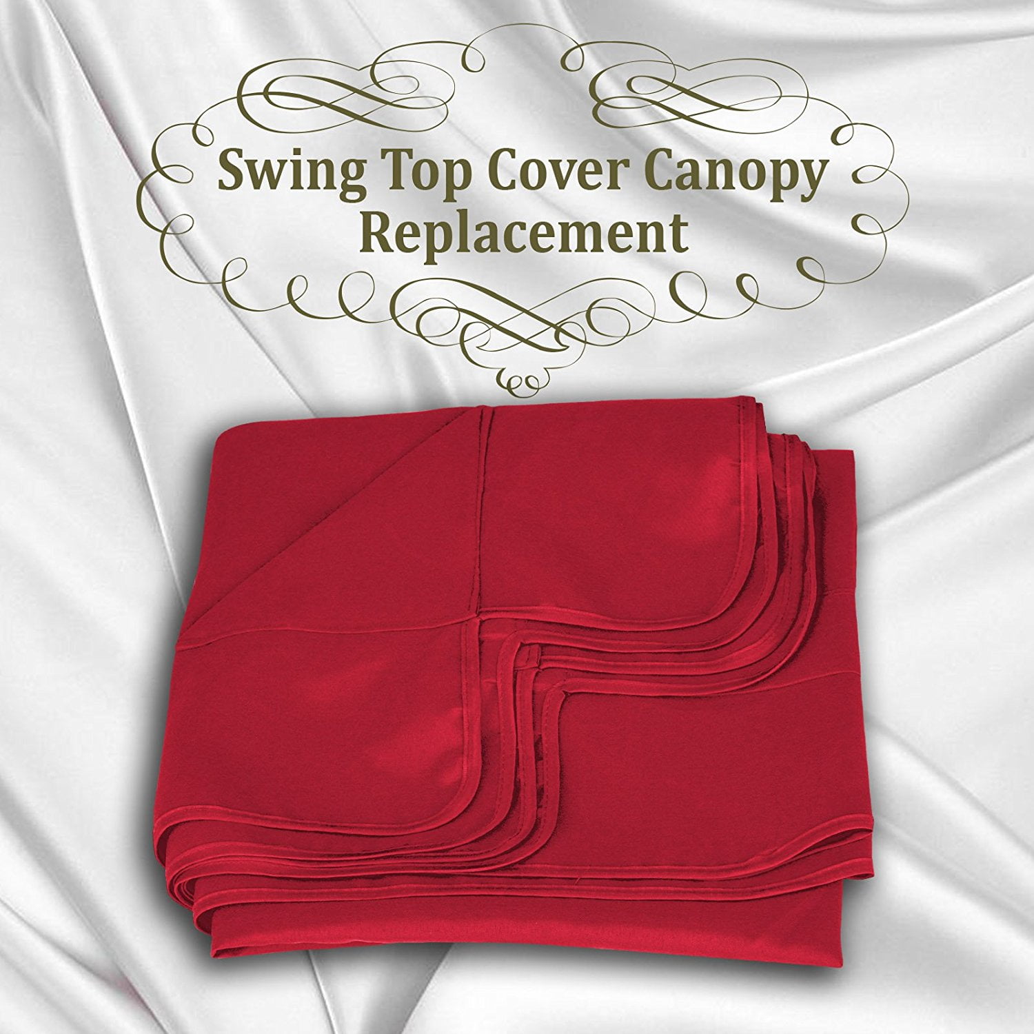 Sunrise 65"x45" Outdoor Patio Swing Canopy Replacement Cover, Burgundy (Cover Only, Frame not Included)
