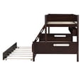 thumbnail image 4 of Wooden Twin Bed Frames With Storage Shelves Guard Bar Easy Assembly Slat Mattress Foundation For Bedroom, 4 of 8