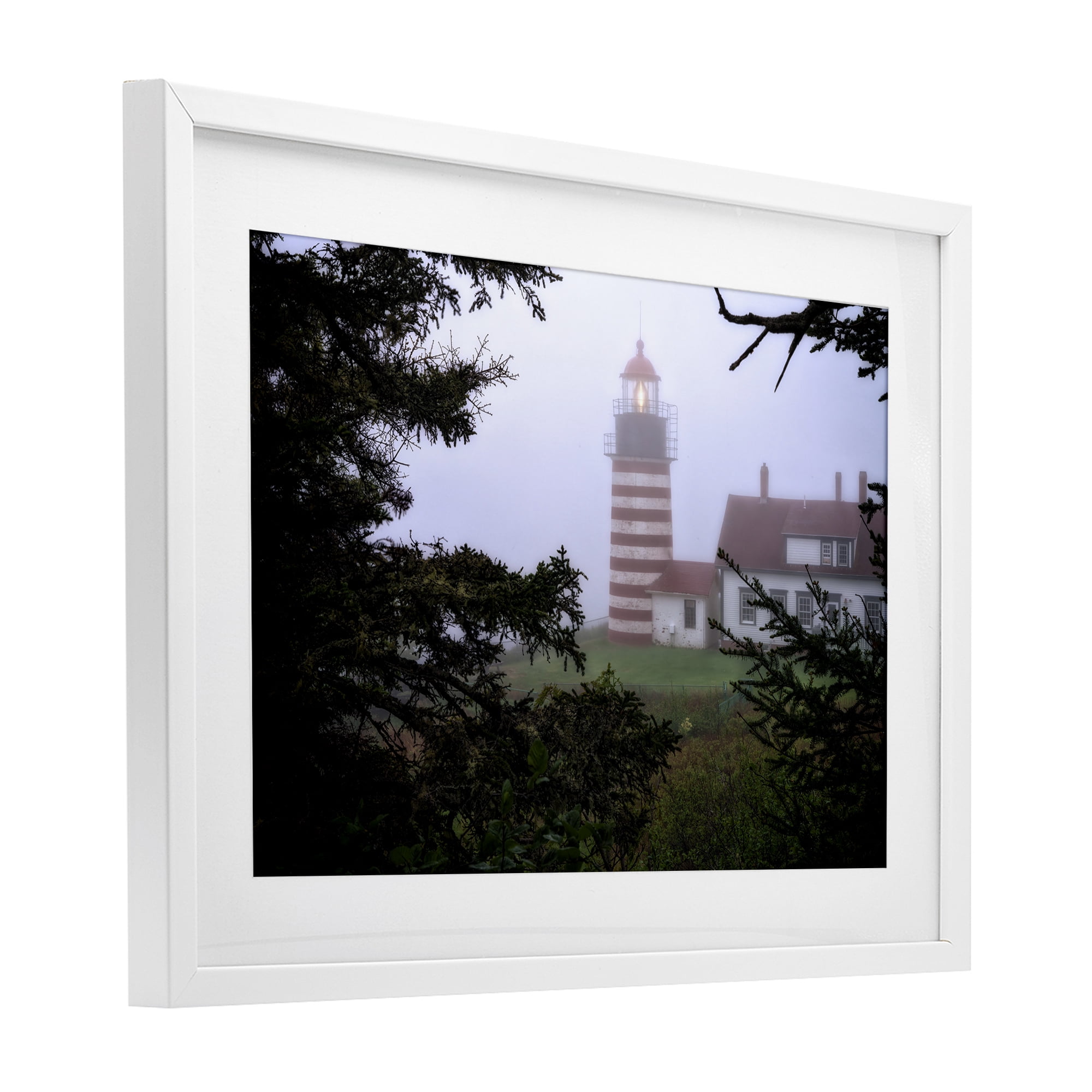 Stupell Industries Socked In By Fog White Framed Print Under Glass, design by Rick Berk