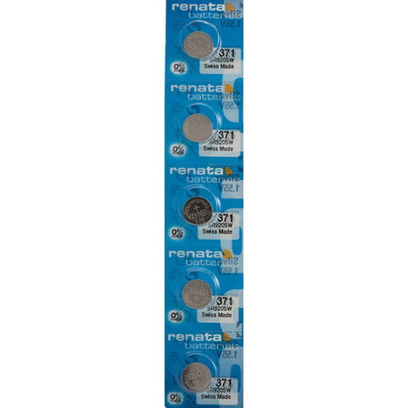 5 x Renata 371 Watch Batteries, SR920SW Battery