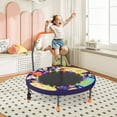 thumbnail image 2 of Gymax 36'' Foldable Kid Trampoline w/ 20 LED Lights Foam Handlebar Padded Safety Cover Purple, 2 of 10