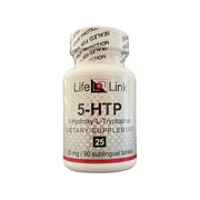 LifeLink's 5-HTP (5-Hydroxy-L-Tryptophan) | 25 mg x 90 Sublingual tablets | Precursor to Serotonin | Mood, Sleep, Libido, Appetite | Gluten Free & Non-GMO | Made in the USA