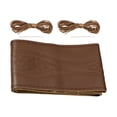 thumbnail image 1 of Unique Bargains 1 Set Universal Brown 38cm Dia Microfiber Leather Car Steering Wheel Cover with Needle and Thread, 1 of 7