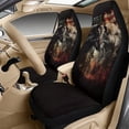thumbnail image 3 of Xixirimido Car Seat Covers Front Seats Only with Belt Covers Armrest Box Cover 5Pcs Set for SUV Sedan Van Truck PU Leather Seat Protector Automotive Accessories, Wolf Forest American Flag, 3 of 8