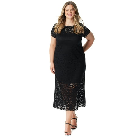 Jessica Simpson Women's Plus Size Genesis Textured Knit Dress