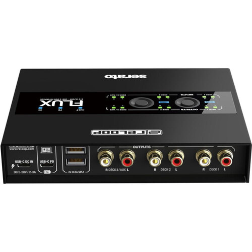 Reloop Flux 6x6 In/Out USB-C DVS Flexible, Robust, and Roadworthy Interface