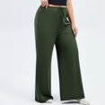 thumbnail image 5 of Women High Waisted Plus Size Yoga Pants Stretchy Wide Leg Yoga Trousers With Pockets Baggy Workout Running Leggings, 5 of 6