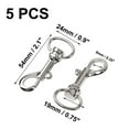 thumbnail image 2 of Ganchos de metal de 5 piezas con clip giratorio Unique Bargains, 2 of 7