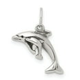 thumbnail image 1 of Sterling Silver Antiqued Dolphin w/Baby Charm, 1 of 2