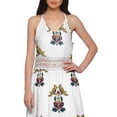 thumbnail image 2 of Moomaya WoMen's Spaghetti Strap Side Slit Dress Plus Size Printed Clothing, 2 of 6