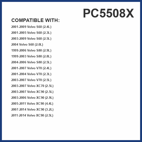 PUREFLOW PC5508X Cabin Air Filter | Fits 2007-2014 Volvo XC90 3.2L; 2003-2009 S60 2.5L; 2003-2007 XC70, V70 2.5L; 2003-2014 XC90 2.5L; 2001-2007 V70 2.4L